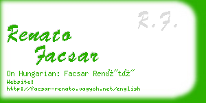 renato facsar business card